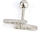 Ose Shop Zirkon Taşlı 925ayar Gümüş Şimşek Tragus Kıkırdak Piercing