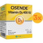 Osende D3 400 Iu Damla 20 ml - 3 Adet (60 Ml) - Dezenfektan Hediyeli (%72 Alkol)