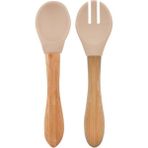 Osense Mama Kaşığı ve Çatal Seti Bubble Beige - Hediyeli