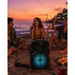 Osense Taşınabilir Bluetooth Speaker Mikrofonlu Karaoke Hoparlör Rgb Işıklı 6.5 Inç Güçlü Ses - 01-Siyah