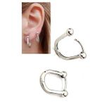 Oseshop İtalyan 925 Ayar Gümüş Üzerine Altın Kaplama Trend Toplu Oval Halka Küpe