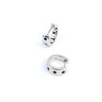 Oseshop İtalyan Lacivert Zirkon Taşlı 925 Ayar Gümüş Trend Küpe