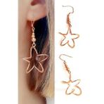 Oseshop İtalyan Tasarımı 925 Ayar Gümüş Üzerine Rose Altın Kaplama Tasarım Çiçek Küpe