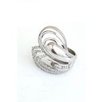 Oseshop Pırlanta Parlaklığında Zirkon Taşlı 925 Ayar Gümüş Tasarım İtalyan Yüzük