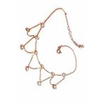 Oseshop Taşlı 925 Ayar Gümüş Rose Halhal