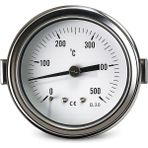 Osimo Endüstriyel Fırın Termometresi 0-500°C Problu Paslanmaz Çelik Sıcaklık Göstergesi - 1