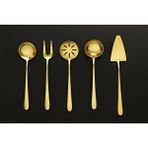 Osiris Model 5 Parça Titanyum Gold Sos Servis Seti (Küçük Boy) - Gold - Gümüş