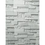 Oskar 3d Kesme Taş Desenli Duvar Kağıdı(5m2) - Açık Gri - 53 x 1000 cm