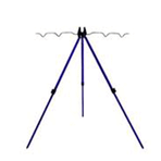 Oskar Mavi Üç Ayaklı Kamış Dayama Sehpası Tripod