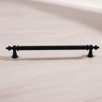 Osmanlı (160 Mm - 16 Cm) Mat Siyah Metal Mobilya Mutfak Çekmece Dolap Dolabı Kulbu Kulpu Kulpları