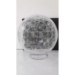 Osmanlı Avize Camı Şeffaf Büyük Çatlak Desenli(Çap 20 Cm-Boyu 20 Cm-Ağız Çapı 9,