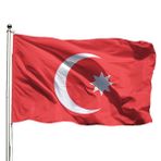 Osmanlı Bayrağı 100x150 Tek Kat Raşel
