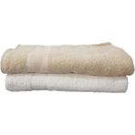 Osmanlı Berrak 00215 Dray 2li Banyo Havlusu Seti 90*145 cm ST00116 - Bej - 90 x 145 cm