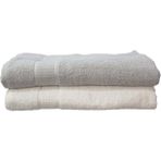 Osmanlı Berrak 00215 Dray 2li Banyo Havlusu Seti 90*145 cm ST00116 - Gri - 90 x 145 cm
