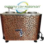 Osmanlı Çay Kazanlarıosmanlı Yeni Nesil Tiryaki Marka Çayland Çay Makinesi 3 Gözlü Elektrikli Çay Kazanı - Bakır