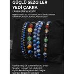 Osmanlı Değerli Taş Güçlü Sezgiler & Yedi Çakra Bileklik Seti Lapis, Akik, Sitrin, Kaplan Gözü Sertifikalı Doğal Taşlı