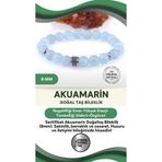 Osmanlı Değerli Taş Sertifikalı Akuamarin (Aquamarine)-Doğaltaş Bileklik-8Mm- B315