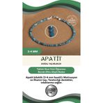Osmanlı Değerli Taş Sertifikalı Apatit 3-4 Mm Fasetli Kesim Doğal Taş Bileklik