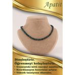 Osmanlı Değerli Taş Sertifikalı Apatit 6Mm Kolye (Düğümsüz)