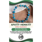 Osmanlı Değerli Taş Sertifikalı Apatit-Hematit Doğal Taş Bileklik 6-8 Mm