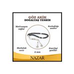 OSMANLI DEĞERLİ TAŞ Sertifikalı Göz Akik Doğal Taş Tesbih 6 Mm, T200