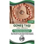 Osmanlı Değerli Taş Sertifikalı Güneş Taşı Doğal Taş Zirkon Aparat Bileklik 6-8 Mm