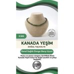 Osmanlı Değerli Taş Sertifikalı Kanada Yeşim Doğaltaş Kolye 8 Mm, M554