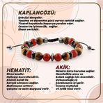 Osmanlı Değerli Taş Sertifikalı Kaplan Gözü - Hematit - Akik Doğal Taşı - 8 Mm