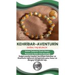 Osmanlı Değerli Taş Sertifikalı Kehribar-Aventurin Doğal Taş Bileklik