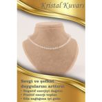 Osmanlı Değerli Taş Sertifikalı Kristal Kuvars 6Mm Kolye (Düğümsüz)