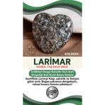 Osmanlı Değerli Taş Sertifikalı Larimar Doğal Taş Kalp Obje P053