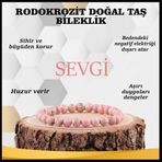 Osmanlı Değerli Taş Sertifikalı Rodokrozit Doğal Taş Bileklik 6 Mm - B844