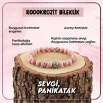 Osmanlı Değerli Taş Sertifikalı Rodokrozit Doğaltaş Bileklik 6 Mm Pembe B258