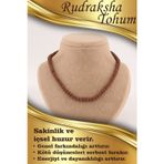 Osmanlı Değerli Taş Sertifikalı Rudraksha Tohum 6Mm Kolye (Düğümsüz)