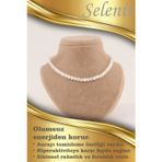 Osmanlı Değerli Taş Sertifikalı Selenit 6Mm Kolye (Düğümsüz)