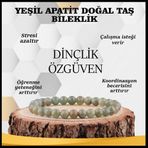 Osmanlı Değerli Taş Sertifikalı Yeşil Apatit Doğal Taş Bileklik 6 Mm - B853