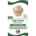Osmanlı Değerli Taş Sertifikalı Yeşil Apatit Doğaltaş Kolye 6 Mm, M601