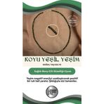 Osmanlı Değerli Taş Sertifikalı Yeşim Doğal Taş Koyu Yeşil Kolye