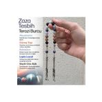 OSMANLI DEĞERLİ TAŞ Terazi Burcu Zaza Tesbih Doğal Taş Akuamarin, Güneş Taşı, Kalsedon, Lapis Lazuli, Siyah Göz Akik