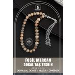 Osmanlı Doğal Taş Fosil Mercan Doğal Taş Tesbih 33lük - 8mm