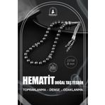 OSMANLI DOĞAL TAŞ Orijinal & Sertifikalı Hematit Doğal Taş El Yapımı ve Özel Kutulu Hediyelik Erkek Tesbih 33lük - 8mm