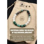 Osmanlı Doğal Taş Sertifikalı Doğal Taş Bileklik - Ay Taşı,Krizokol,Amazonit