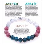 Osmanlı Doğal Taş Sertifikalı Doğal Taş Bileklik - Jasper-Apatit-Havlit