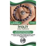 Osmanlı Doğal Taş Sertifikalı İyolit Doğal Taş Zirkon Aparat Bileklik 6-8 Mm