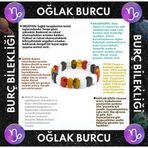 Osmanlı Doğal Taş Sertifikalı Oğlak Burcu Roleks Bileklik Obsidyen-Akuamarin-Jasper-Sitrin-Havlit-Kaplan Gözü