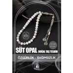 Osmanlı Doğal Taş Süt Opal Doğal Taş Tesbih 33lük - 6mm