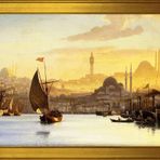 Osmanlı Dönemi Eski İstanbul Yeni Camii Motifli Kanvas Tablo DBSANAT12880