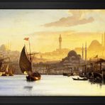 Osmanlı Dönemi Eski İstanbul Yeni Camii Motifli Kanvas Tablo DBSANAT12883