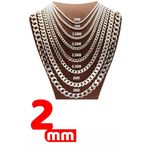 Osmanlı Gümüş 2Mm Gurmet Model 925 Ayar Gümüş Erkek Kolye Zincir 2472532776430