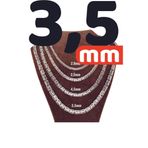 Osmanlı Gümüş 3.5Mm Yassı Ezme Kral Model 925 Ayar Gümüş Erkek Kolye Zincir 1548620855